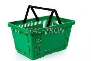 Cesto spesa 22 litri verde a 2 manici (10 pz.)