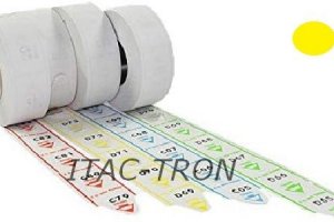 Scontrini Eliminacode a strappo Turnex giallo (5 rotoli - 10.000 tks)